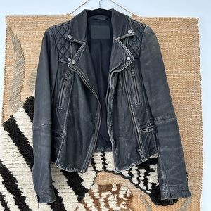 ⚡️FLASH SALE⚡️ All Saints Cargo Leather Biker Jacket Size 0
